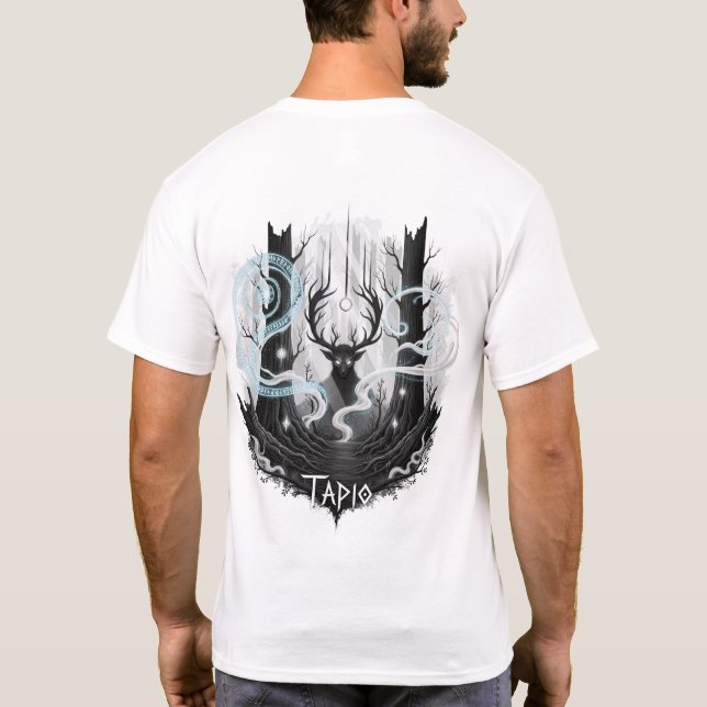 "Tapio" Finnish Forest Spirit Elk T-Shirt (Baksida)