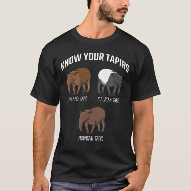 Tapir Djurutbildning Malaysias Lowlan Mountian T Shirt (Framsida)