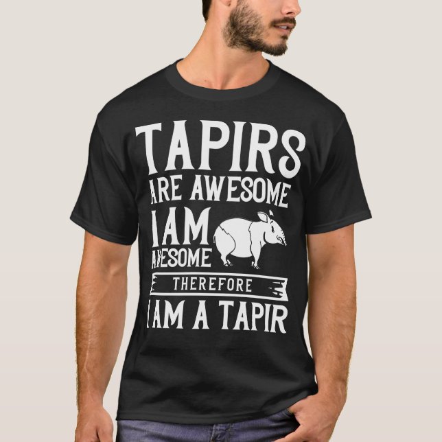 Tapir Horse Gift Malayan Baby Tapirus T Shirt (Framsida)