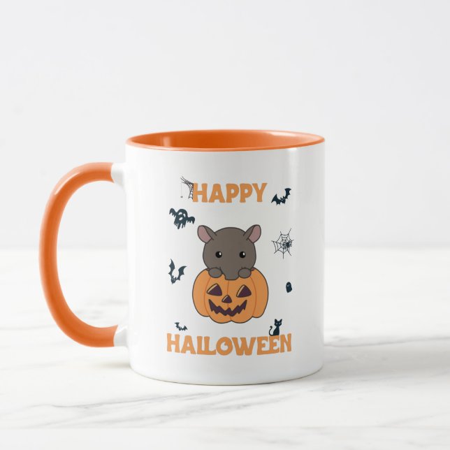 Tapir i Pumpkin Cute Tapire Happy halloween Mugg (Vänster)