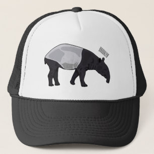 Tapir-illustration för tecknad keps