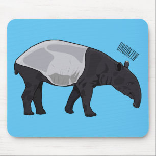 Tapir-illustration för tecknad musmatta