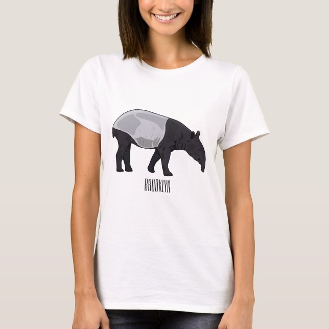 Tapir-illustration för tecknad t shirt (Framsida)