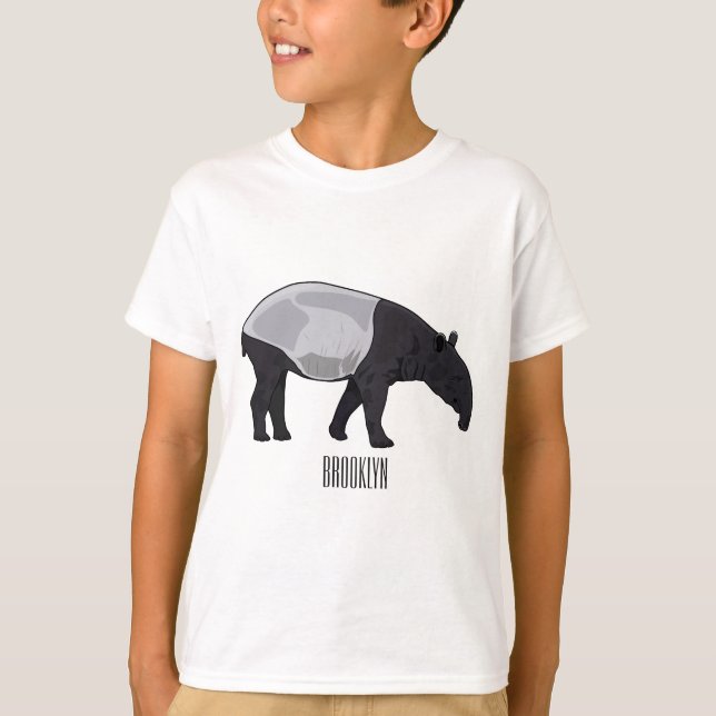 Tapir-illustration för tecknad t shirt (Framsida)