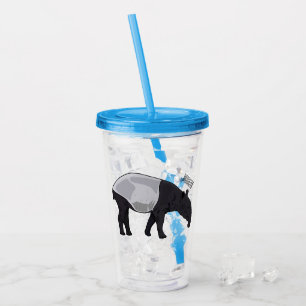 Tapir-illustration för tecknad take away mugg