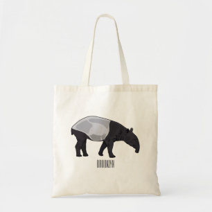 Tapir-illustration för tecknad tygkasse