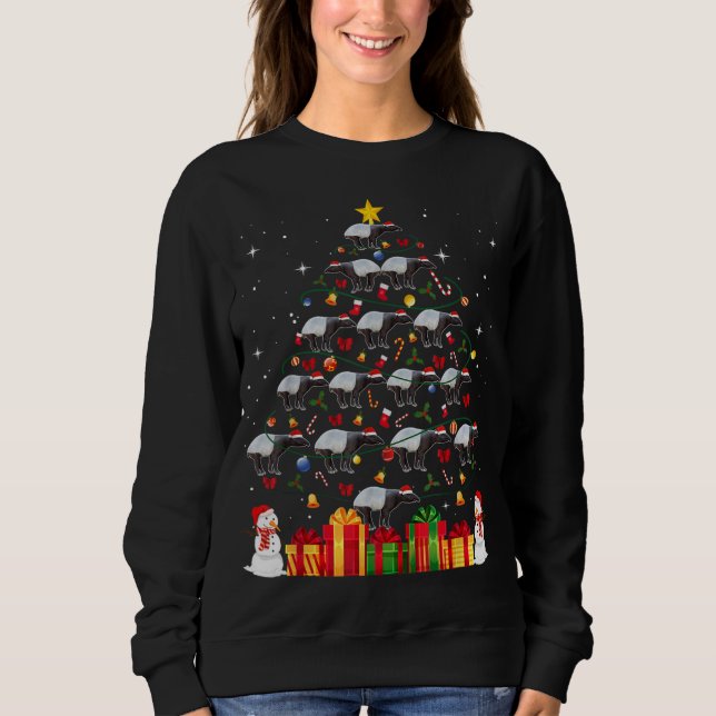 Tapir Julgran Cute Julafton Gift Älskare Ljus A T Shirt (Framsida)