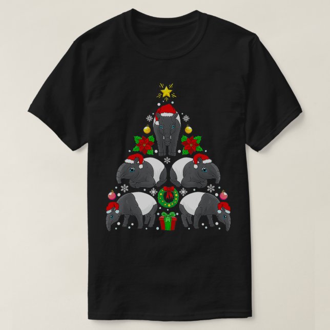 Tapir Julgran julgåvor T Shirt (Design framsida)