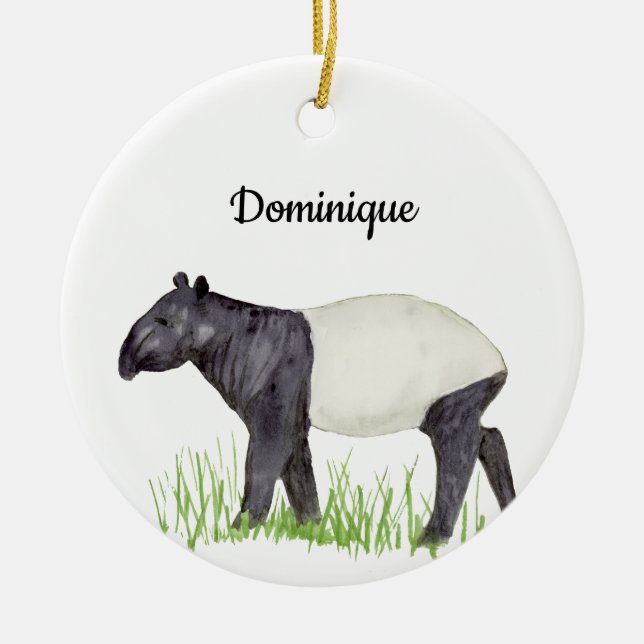 Tapir Julgransprydnad Keramik (Framsidan)