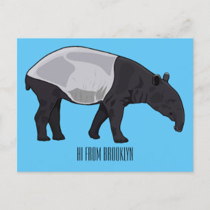 Tapir serieillustration vykort