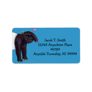 Tapir Wants Hugges-adressetikett Adressetikett