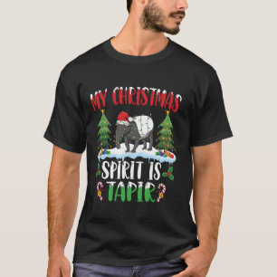 Tapir Wearing Santa Hat Julafton Julandan är t Shirt