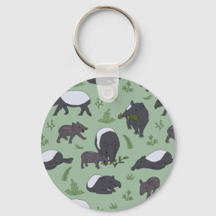 Tapirfamiljens middag i grönt nyckelring