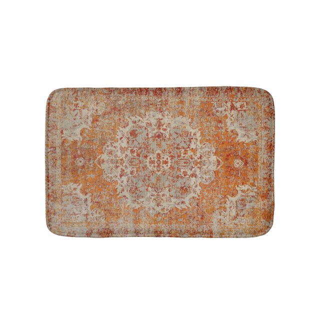 Tapis antique oriental orange badrumsmatta (Framsidan)