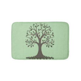 🌳 Tapis de Bain Arbre de Vie Vert Pâle et Nature Badrumsmatta
