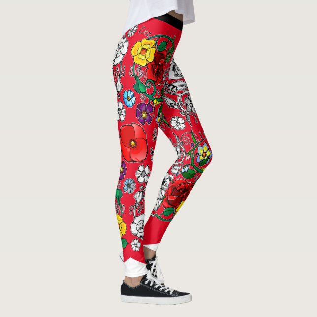 Tapis de fleurs au coquelicot leggings (Höger)
