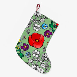 Tapis de fleurs au coquelicot liten julstrumpa