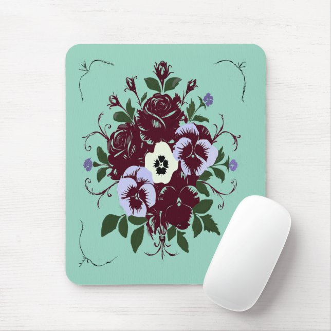 Tapis de Souris Botanique - Bouquet de Viollettes Musmatta (Med mus)
