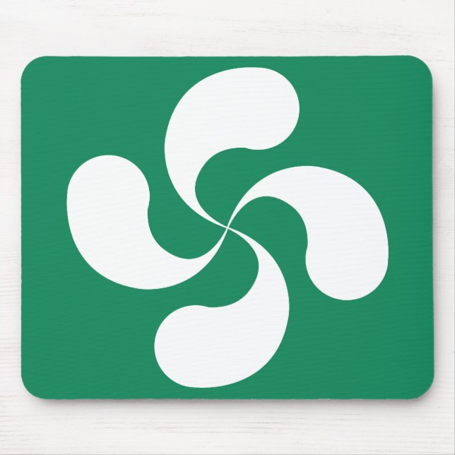 Tapis de Souris Croix Basque fond Vert "Lauburu" Musmatta (Framsidan)