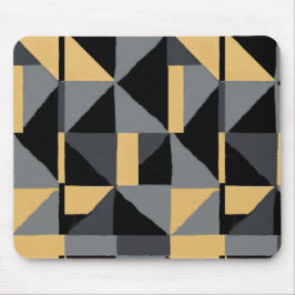 Tapis de Souris Géométrique Moderne  Noir et Or Musmatta