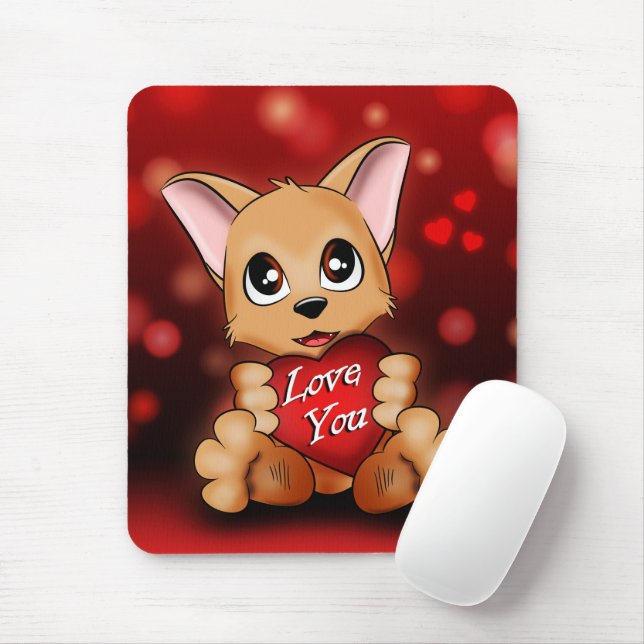 Tapis De Souris Le chiot t'aime Musmatta (Med mus)