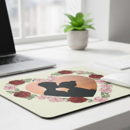 Tapis de Souris Photo Personnalisée – Cœur Floral Musmatta
