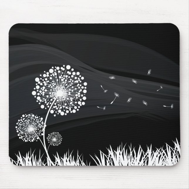 Tapis De Souris Pissenlit noir et blanc Musmatta (Framsidan)