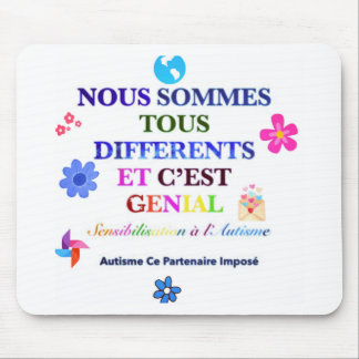 Tapis de souris sensibilisation à l'autisme musmatta
