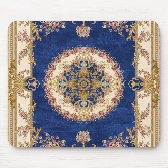 Tapis De Yoga motif bleu et doré Musmatta (Framsidan)