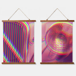 Tapisserie murale cadre en bois - Psychedelic