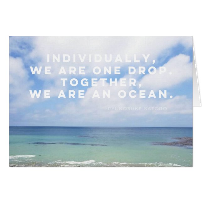 Tappa av hav hälsningskort (Framsidan Horizontal)