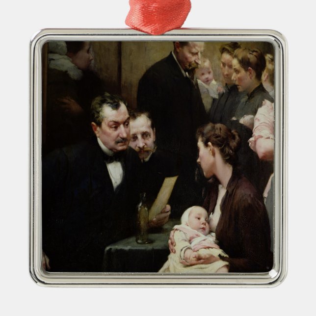 Tappa av mjölk i Belleville: Doktor Variots Julgransprydnad Metall (Framsidan)