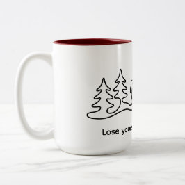 Tappa dig själv hitta den vilda vandringsdesignmug Två-Tonad mugg