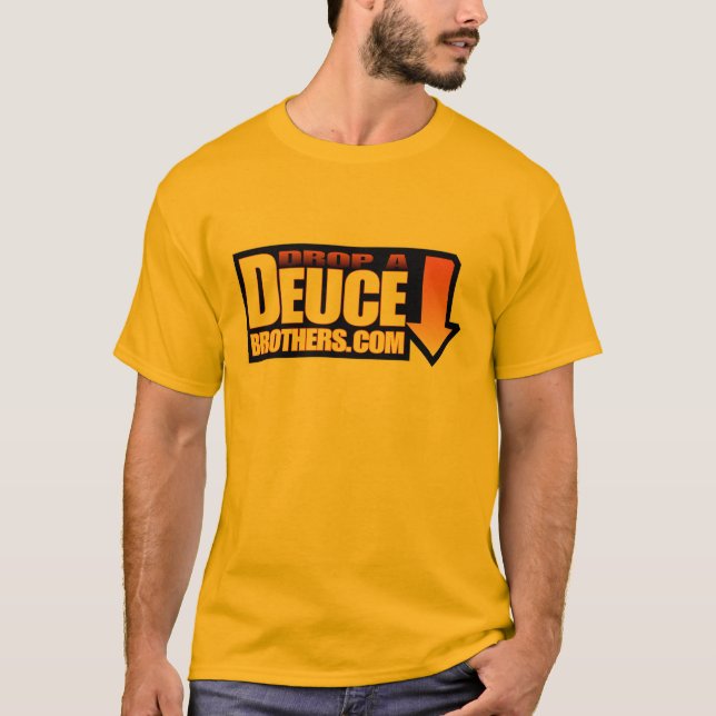 Tappa en orange för Deucebroderlogotyp Tee Shirt (Framsida)