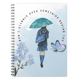 Tappa inte över något bakom dig anteckningsbok