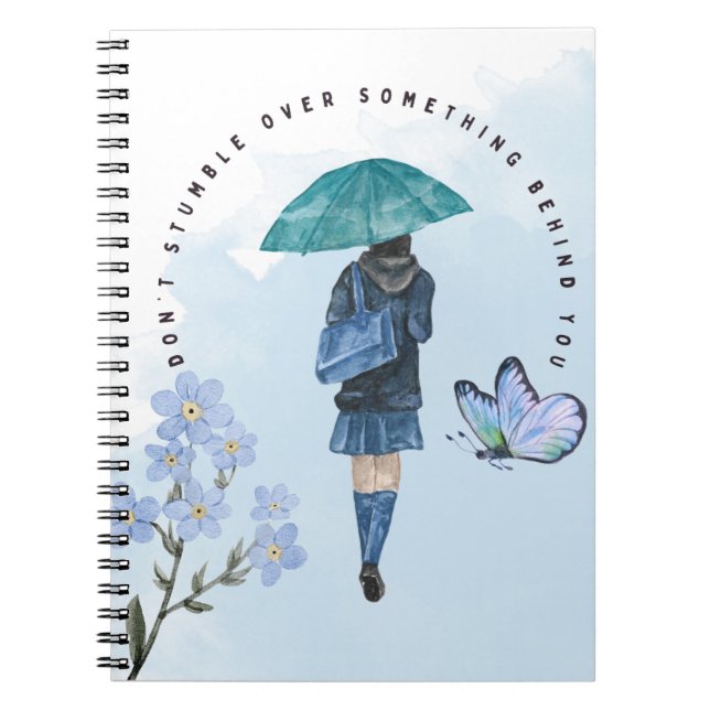 Tappa inte över något bakom dig anteckningsbok (Framsidan)