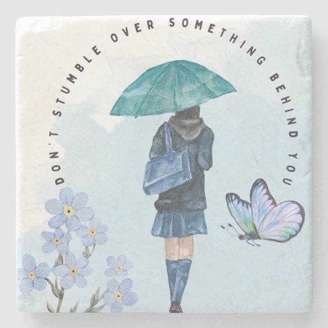 Tappa inte över något bakom dig stenunderlägg (Framsidan)