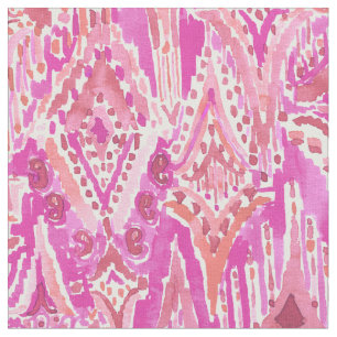 TAPPAR AV den UNDRA stam- rosa Boho Ikat Tyg