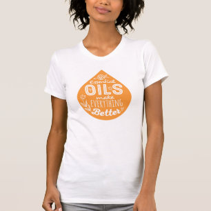 Tappar nödvändig olja för vildorangen t shirt