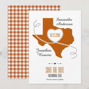 Tappat Orange Texas-kantband Spara datum Datumet