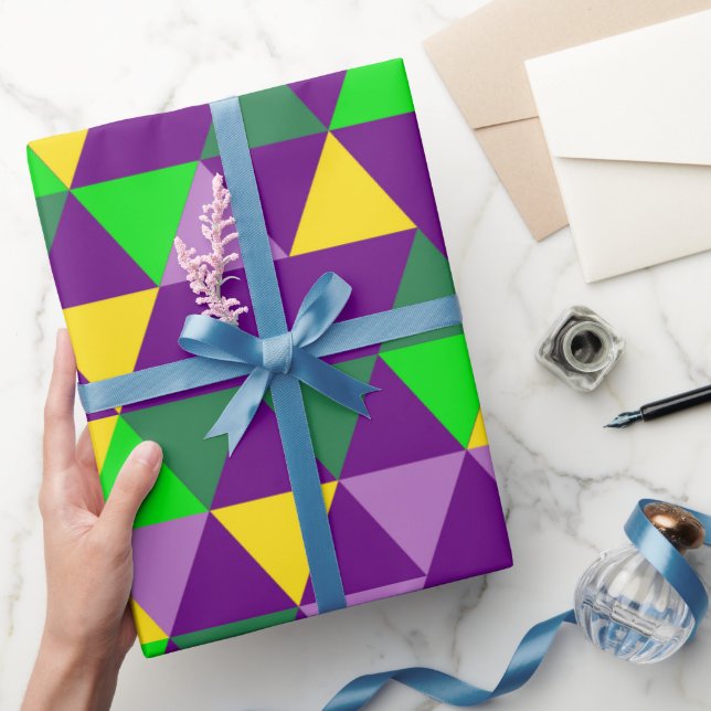 Tappat radbyte för Cute Mardi Gras mönster Presentpapper (Gifting)