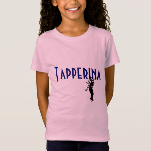 Tapperina broderade T-tröja (blått) Tee