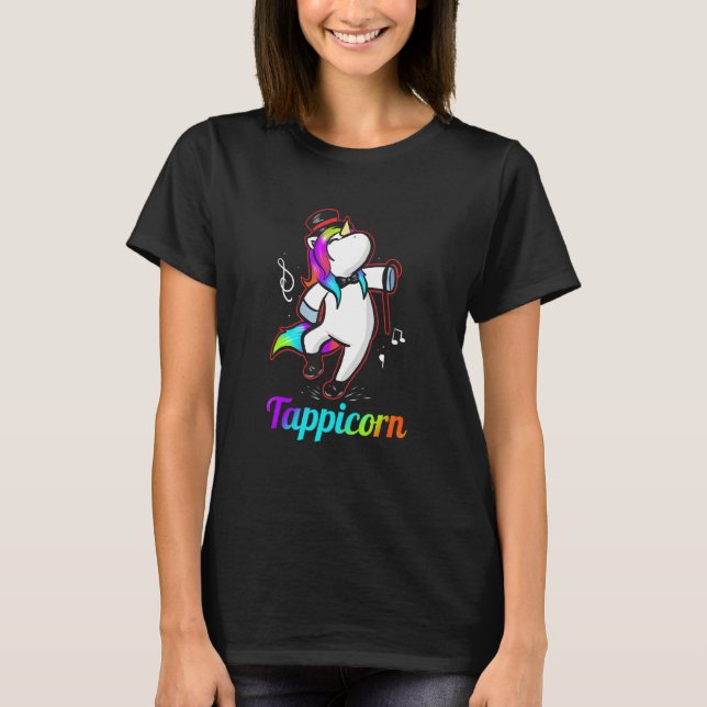 Tappicorn Tap Dance Unicorn T Shirt (Framsida)