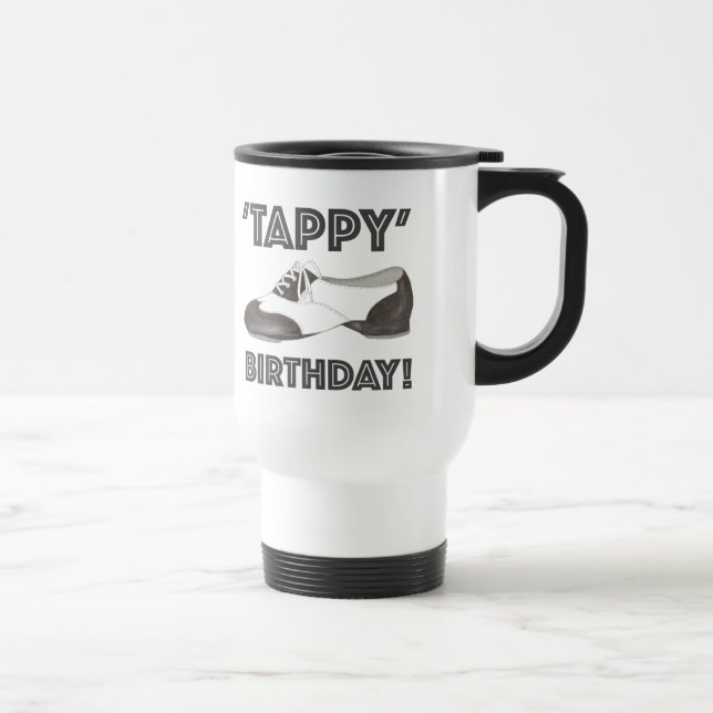 Tappy Birthday Black White Tap Dance Teacher Shoe Resemugg (Höger)
