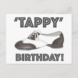 Tappy Födelsedag Tap Dance Skor Fest Inbjudan Vykort