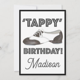 "Tappy" Grattis på födelsedagen Bday Tap Dance Sho Inbjudningar