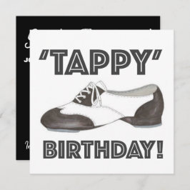 "Tappy" Grattis på födelsedagen Bday Tap Dance Sho Inbjudningar