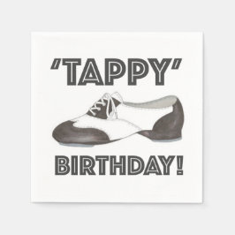 Tappy Grattis på födelsedagen Bday Tap Dance Tapda Pappersservett