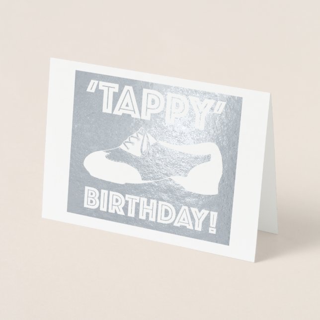 Tappy Grattis på födelsedagen Dance Teacher Tap Sh Folierat Kort (Framsida)