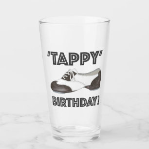 Tappy Grattis på födelsedagen Tap Dance Tapdance S Glaskopp